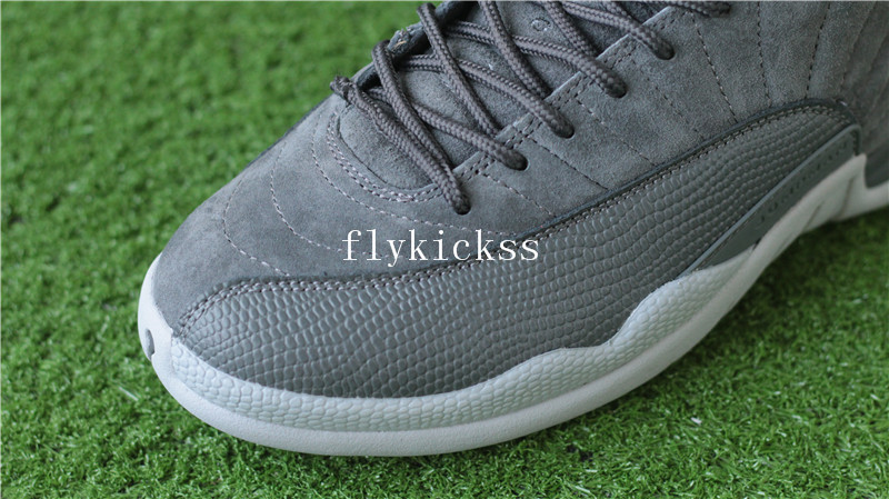 Authentic Air Jordan 12 Grey Suede